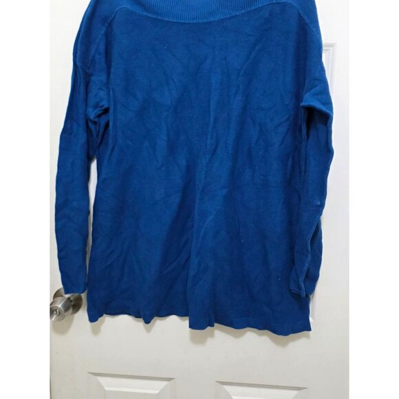 J. Jill Women's Blue Long-Sleeve Boat Neck Pullover Sweater Size L - Picture 2 of 7